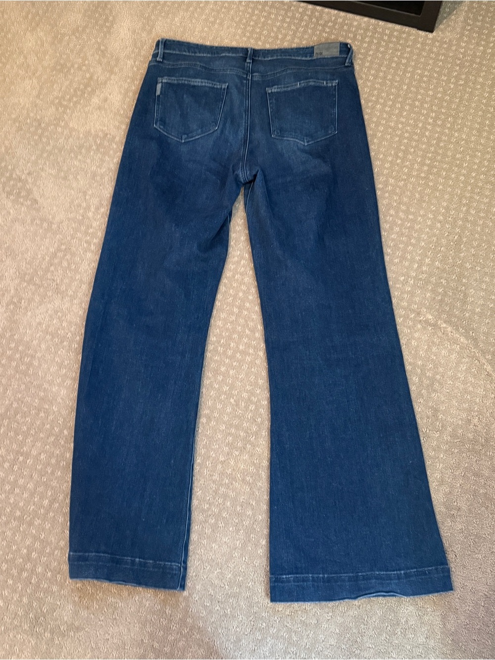 Paige Leenah High Waist Wide Leg Trouser style Jeans, Praline Blue, Size 33 - Picture 14 of 14